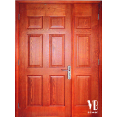 Cửa 2 cánh lệch gỗ Lim Nam Phi